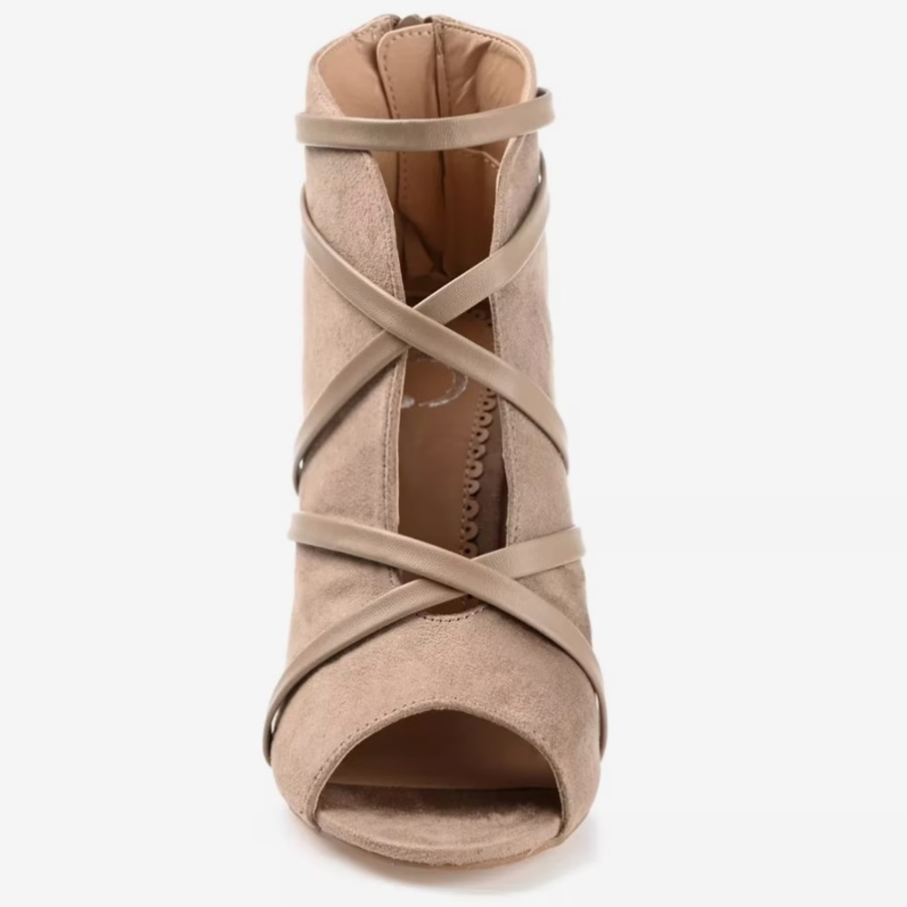 NWT JOURNEE HEELED OPEN TOE ANKLE BOOT 10M - Picture 3 of 10
